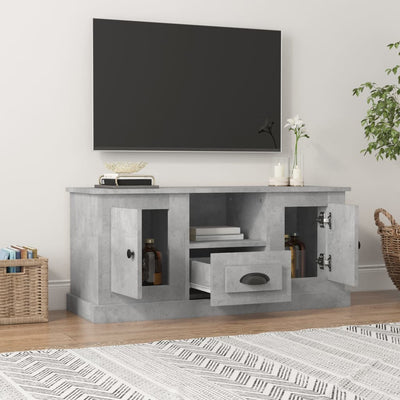 TV Cabinet Concrete Grey 100x35.5x45 cm Engineered Wood