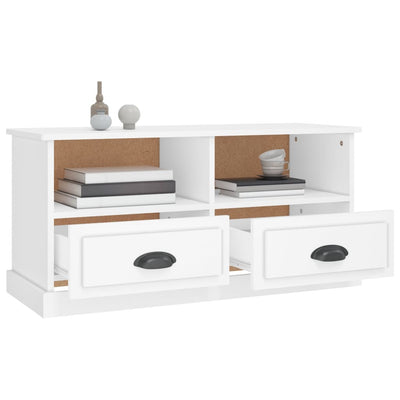 TV Cabinet White 93x35.5x45 cm Engineered Wood