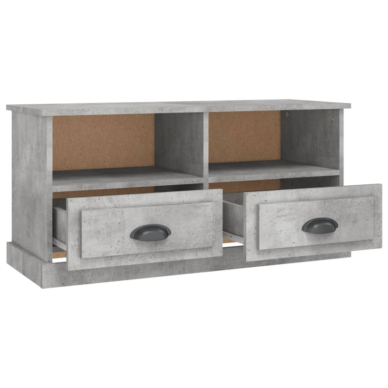 TV Cabinet Concrete Grey 93x35.5x45 cm Engineered Wood