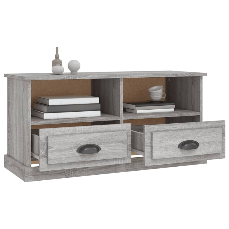 TV Cabinet Grey Sonoma 93x35.5x45 cm Engineered Wood