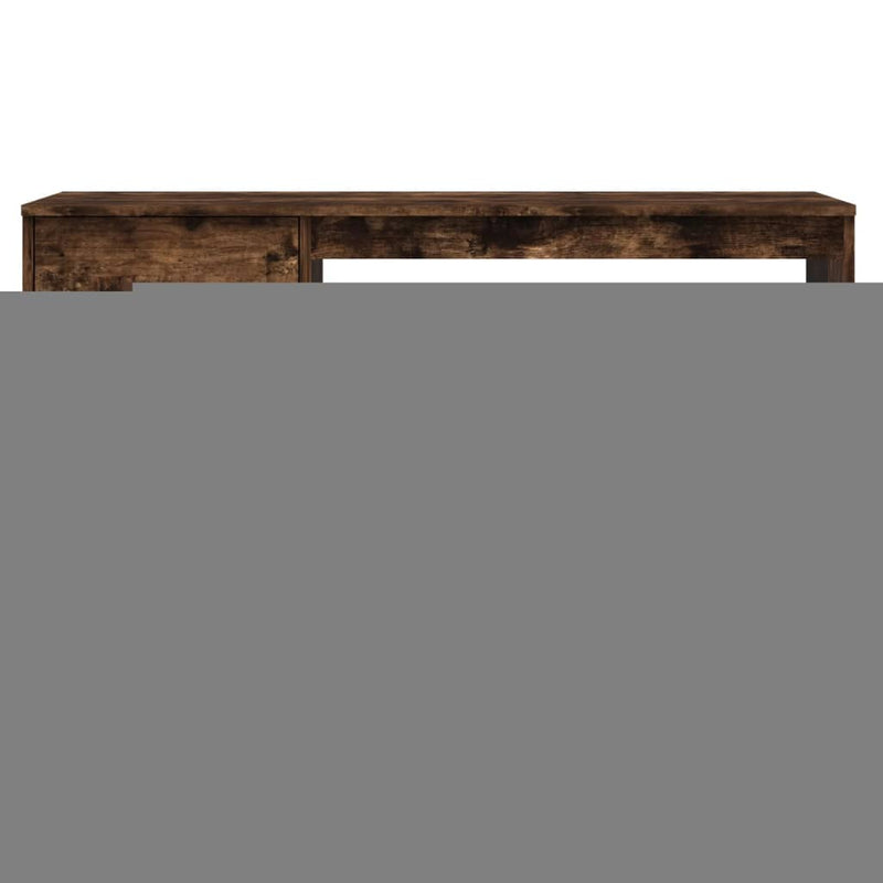 Desk with Drawer Smoked Oak 115x50x75 cm Engineered Wood