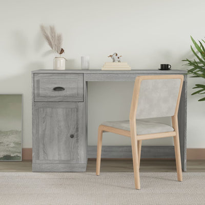 Desk with Drawer Grey Sonoma 115x50x75 cm Engineered Wood