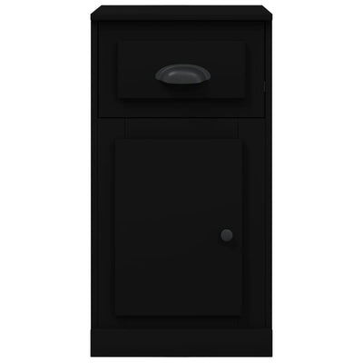 Side Cabinet with Drawer Black 40x50x75 cm Engineered Wood