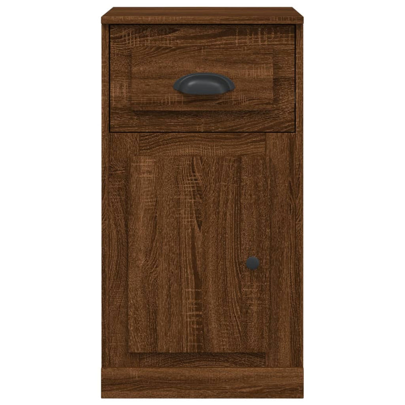 Side Cabinet with Drawer Brown Oak 40x50x75 cm Engineered Wood