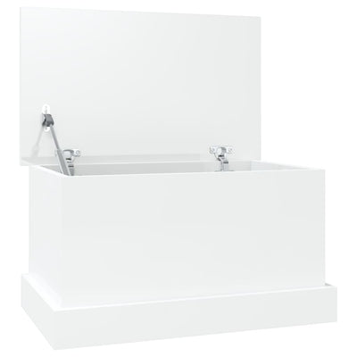 Storage Box High Gloss White 50x30x28 cm Engineered Wood