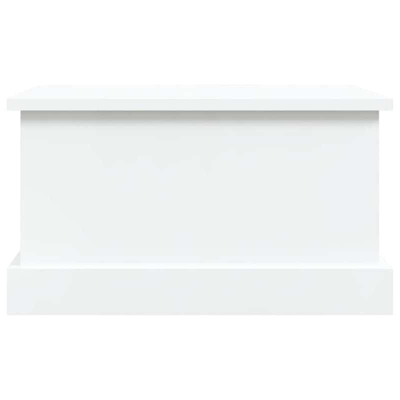 Storage Box High Gloss White 50x30x28 cm Engineered Wood