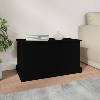 Storage Box Black 70x40x38 cm Engineered Wood