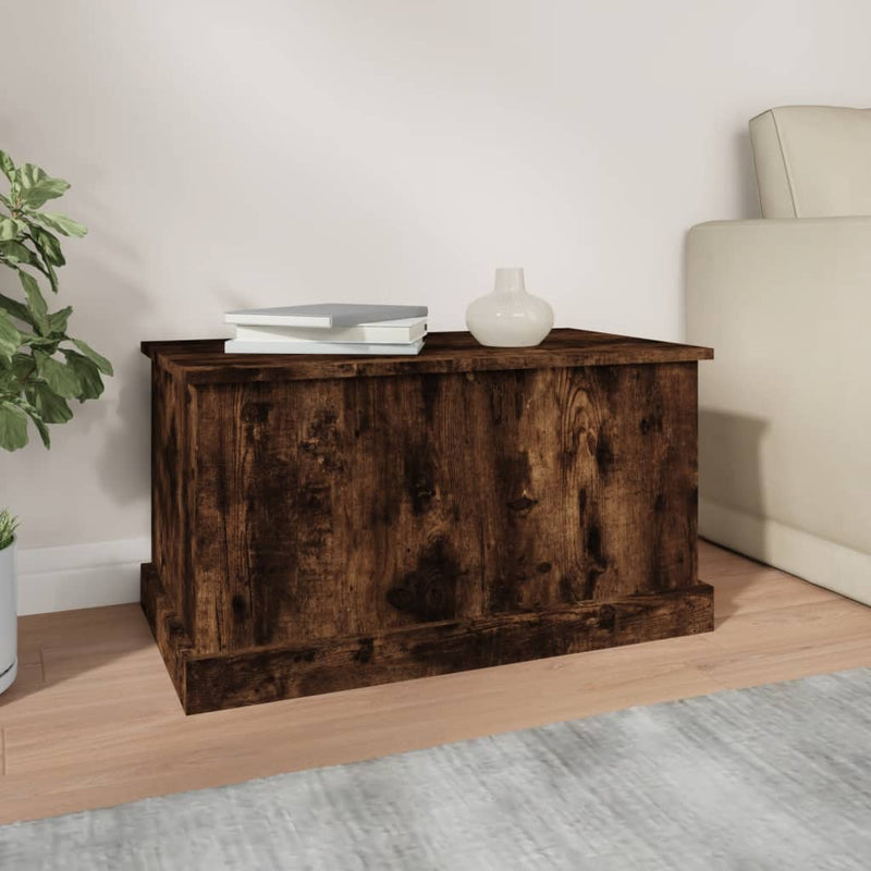 Storage Box Smoked Oak 70x40x38 cm Engineered Wood