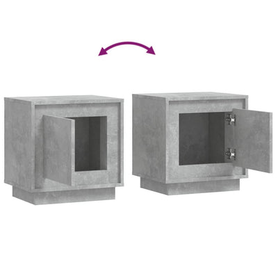 Bedside Cabinets 2 pcs Concrete Grey 44x35x45 cm Engineered Wood