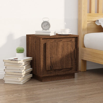 Bedside Cabinets 2 pcs Brown Oak 44x35x45 cm Engineered Wood