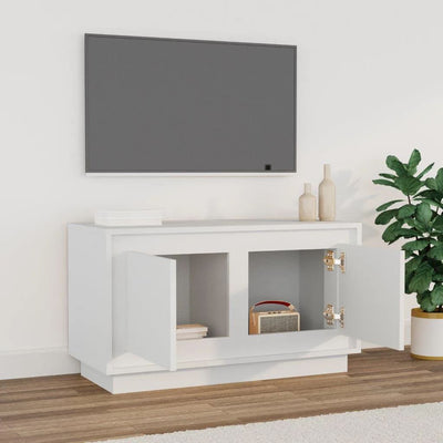 TV Cabinet White 80x35x45 cm Engineered Wood