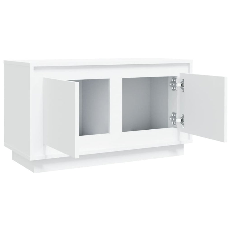 TV Cabinet White 80x35x45 cm Engineered Wood