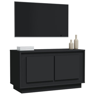 TV Cabinet Black 80x35x45 cm Engineered Wood