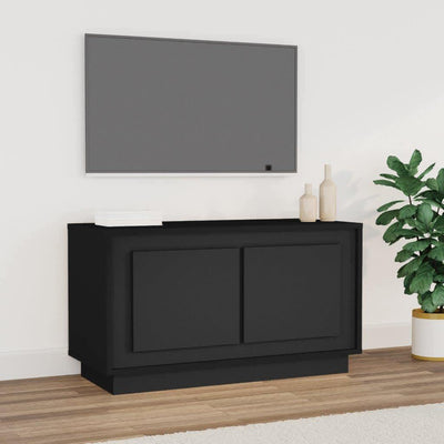 TV Cabinet Black 80x35x45 cm Engineered Wood