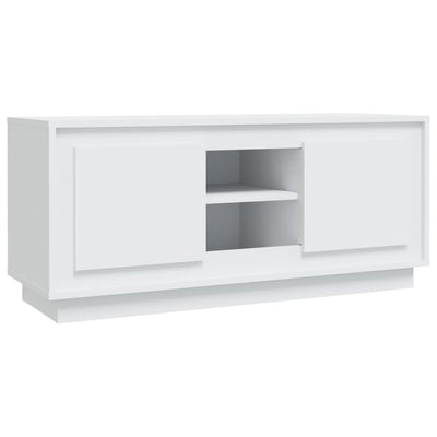 TV Cabinet White 102x35x45 cm Engineered Wood