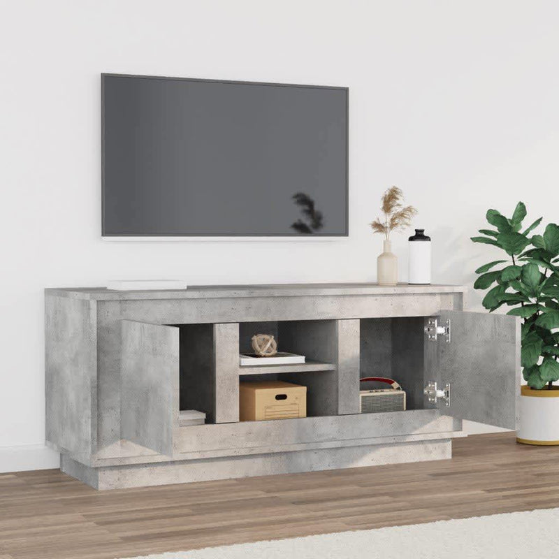 TV Cabinet Concrete Grey 102x35x45 cm Engineered Wood