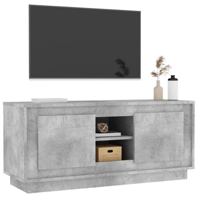 TV Cabinet Concrete Grey 102x35x45 cm Engineered Wood