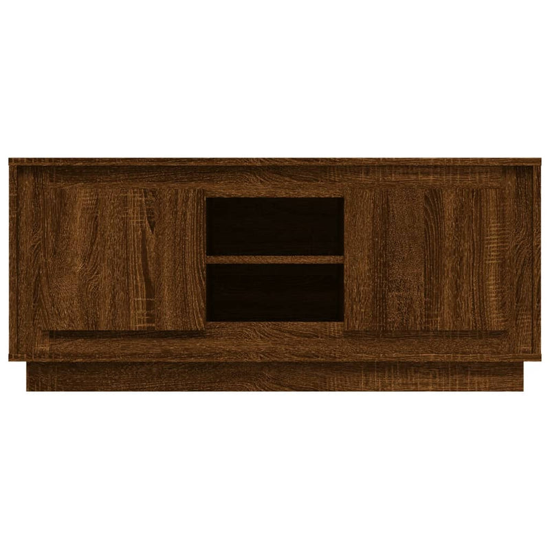 TV Cabinet Brown Oak 102x35x45 cm Engineered Wood