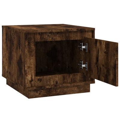 Coffee Table Smoked Oak 51x50x44 cm Engineered Wood