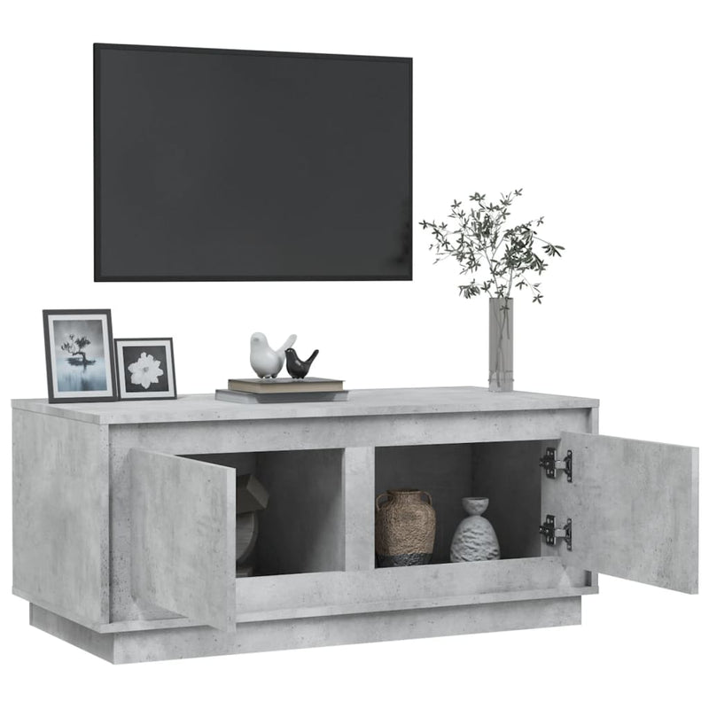 Coffee Table Concrete Grey 102x50x44 cm Engineered Wood