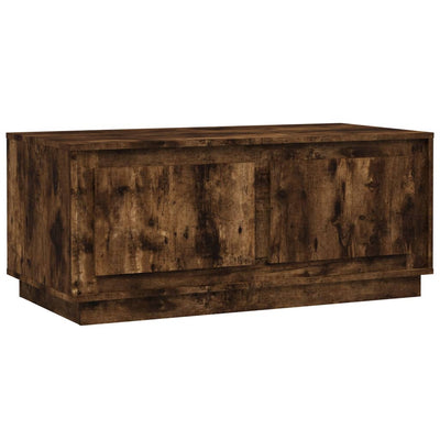 Coffee Table Smoked Oak 102x50x44 cm Engineered Wood