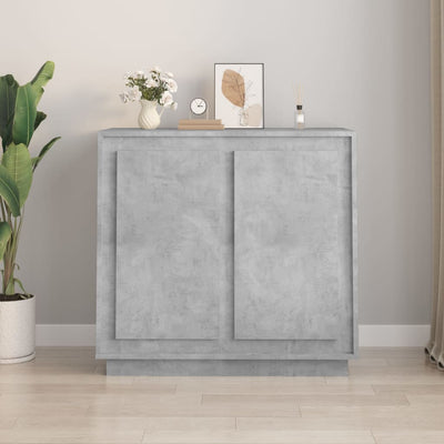 Sideboard Concrete Grey 80x34x75 cm Engineered Wood