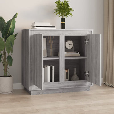 Sideboard Grey Sonoma 80x34x75 cm Engineered Wood