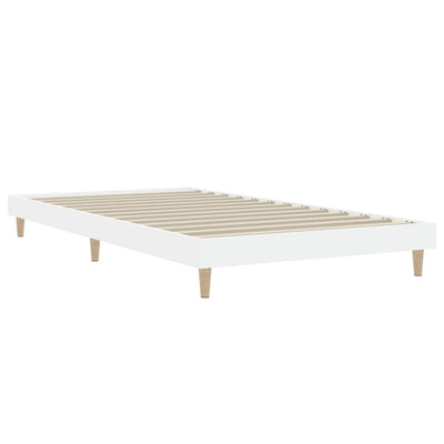 Bed Frame without Mattress White 90x190 cm Engineered Wood