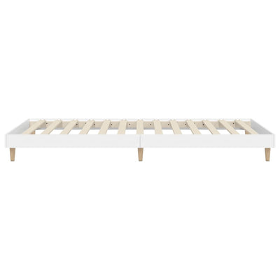 Bed Frame without Mattress White 90x190 cm Engineered Wood