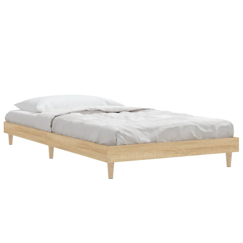 Bed Frame without Mattress Sonoma Oak 90x190 cm Engineered Wood