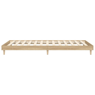 Bed Frame without Mattress Sonoma Oak 90x190 cm Engineered Wood