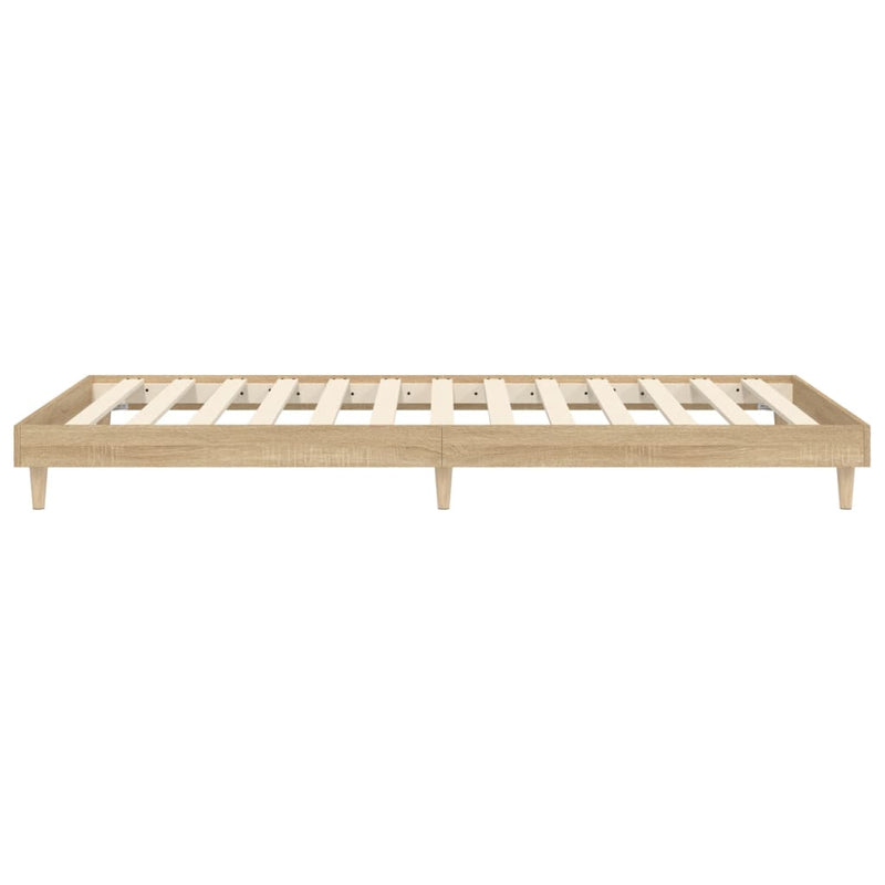 Bed Frame without Mattress Sonoma Oak 90x190 cm Engineered Wood