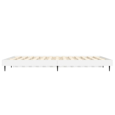 Bed Frame without Mattress White 135x190 cm Engineered Wood