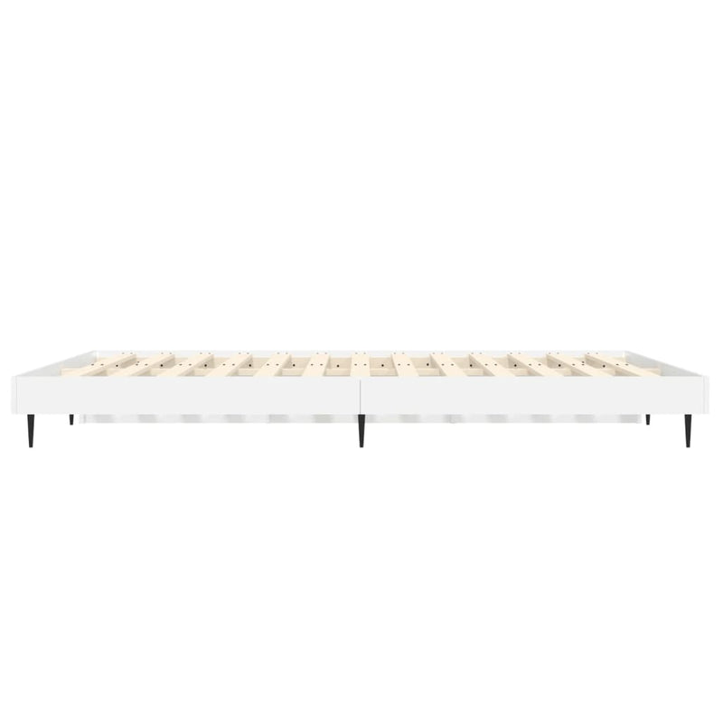 Bed Frame without Mattress White 135x190 cm Engineered Wood