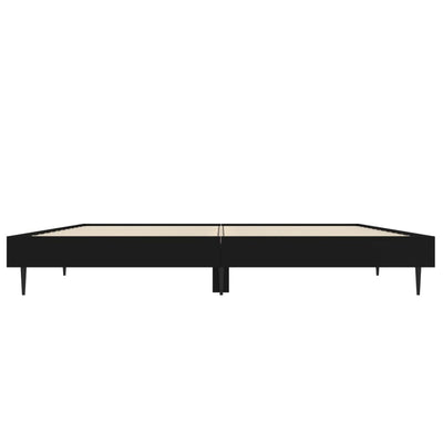 Bed Frame without Mattress Black 135x190 cm Engineered Wood