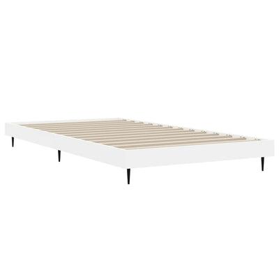 Bed Frame without Mattress White 90x190 cm Engineered Wood