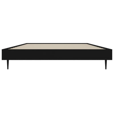 Bed Frame without Mattress Black 90x190 cm Engineered Wood