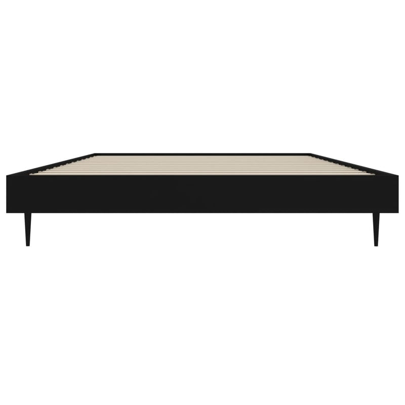 Bed Frame without Mattress Black 90x190 cm Engineered Wood