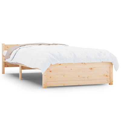 Bed Frame 92x187 cm Single Solid Wood