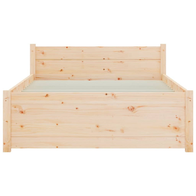 Bed Frame 92x187 cm Single Solid Wood