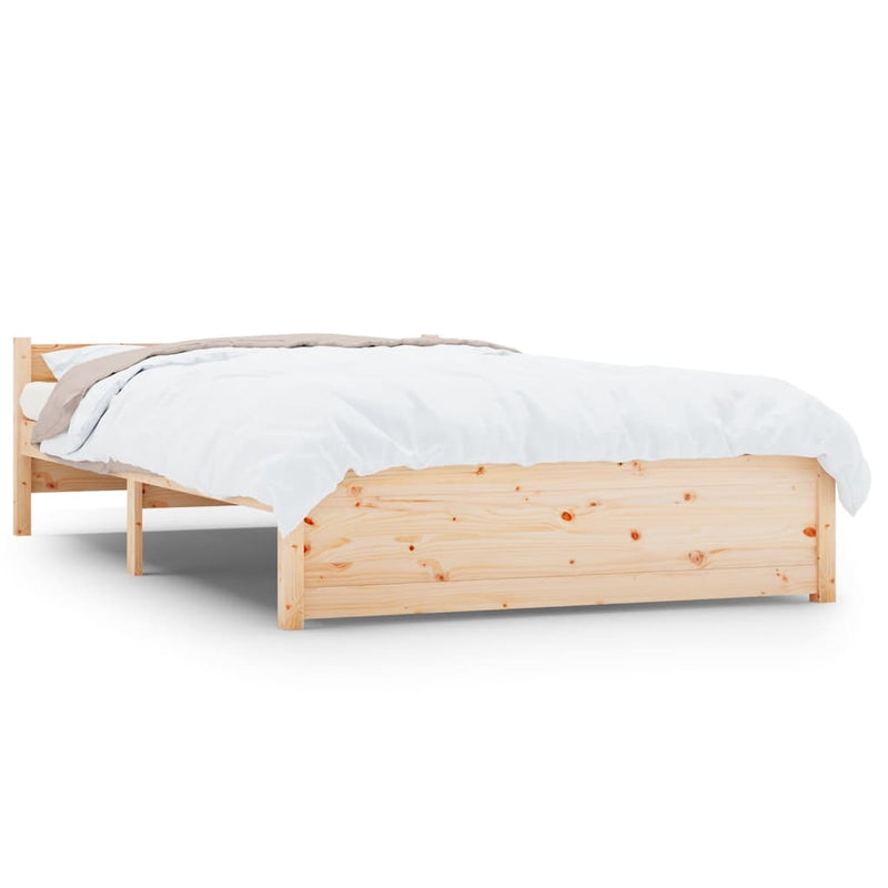 Bed Frame 137x187 cm Double Solid Wood