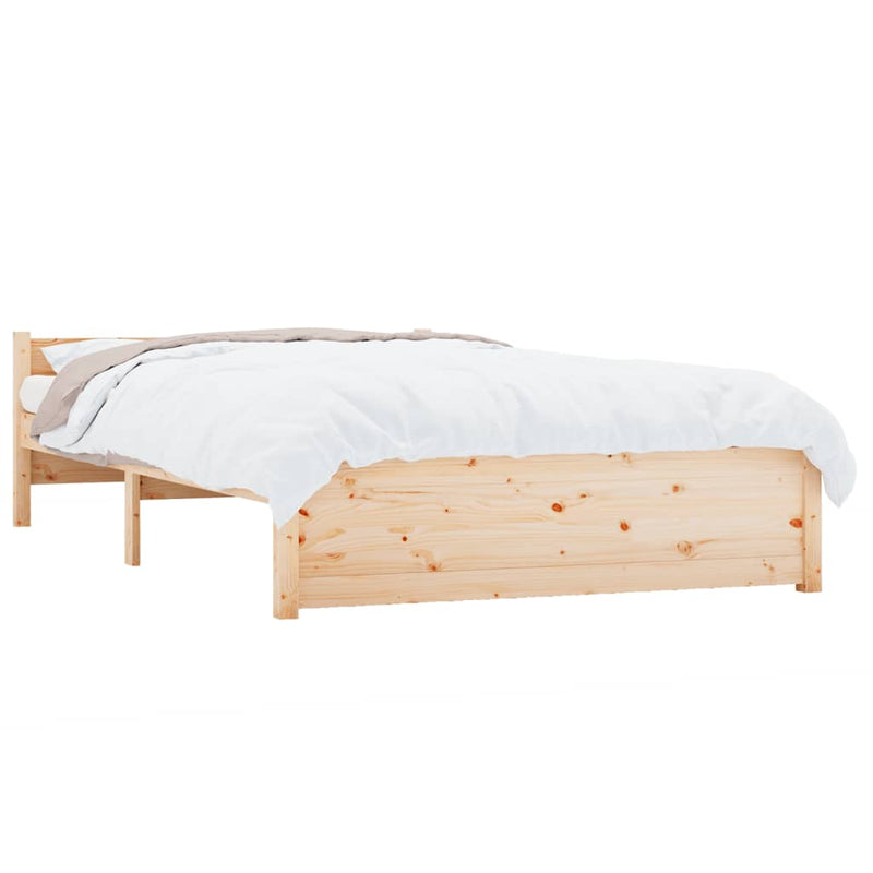 Bed Frame 137x187 cm Double Solid Wood