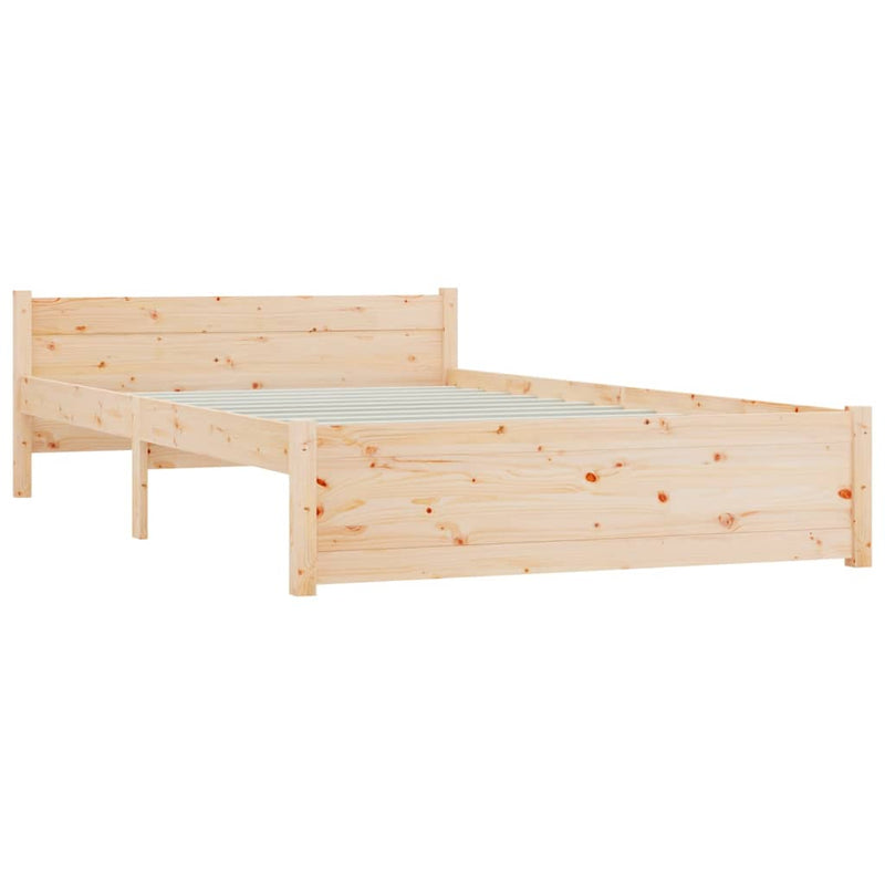 Bed Frame 137x187 cm Double Solid Wood