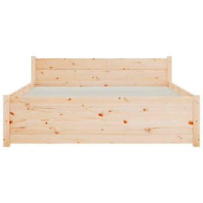 Bed Frame 137x187 cm Double Solid Wood