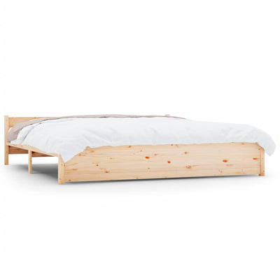 Bed Frame 183x203 cm King Size Solid Wood