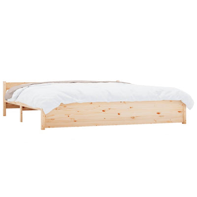 Bed Frame 183x203 cm King Size Solid Wood