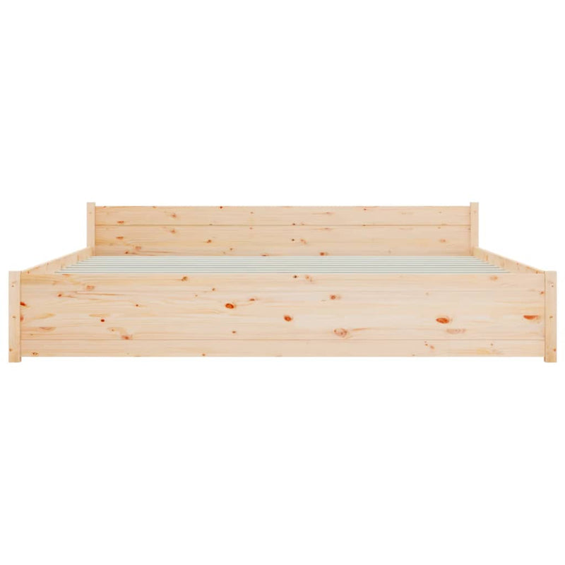 Bed Frame 183x203 cm King Size Solid Wood