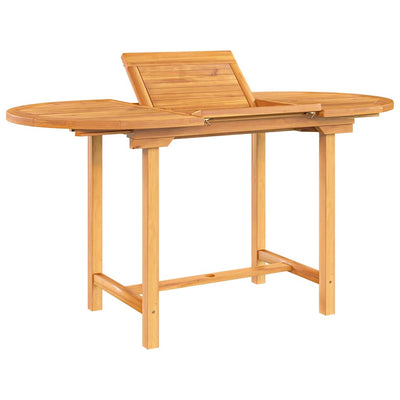 Extending Garden Table 110-160x80x75 cm Solid Wood Teak