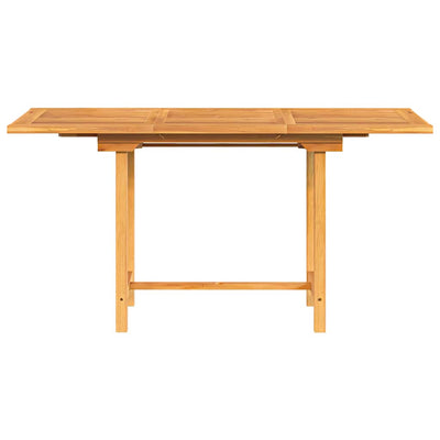 Extending Garden Table 110-160x80x75cm Solid Wood Teak