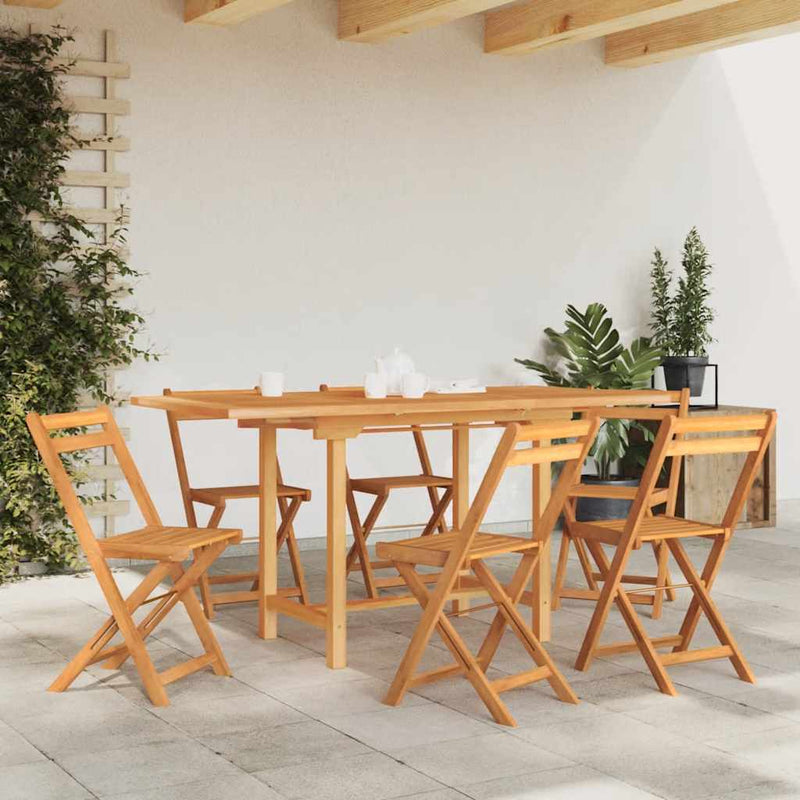 Extending Garden Table 110-160x80x75cm Solid Wood Teak